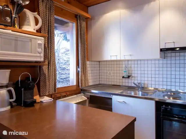 Stachelbeere OG | Suisse, Valais, Fiesch - appartement L'appartement de 4.5 pièces peut accueillir 6 personnes. Il dispose d'un salon-salle à manger confortable et spacieux avec accès au balcon ensoleillé, d'une cuisine entièrement équipée avec lave-vaisselle.
