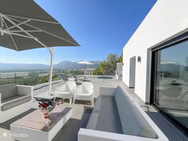 Villa Mostalla | Espagne, Costa Blanca, Pego - villa Terrasse sur le toit avec salon, transats et parasols