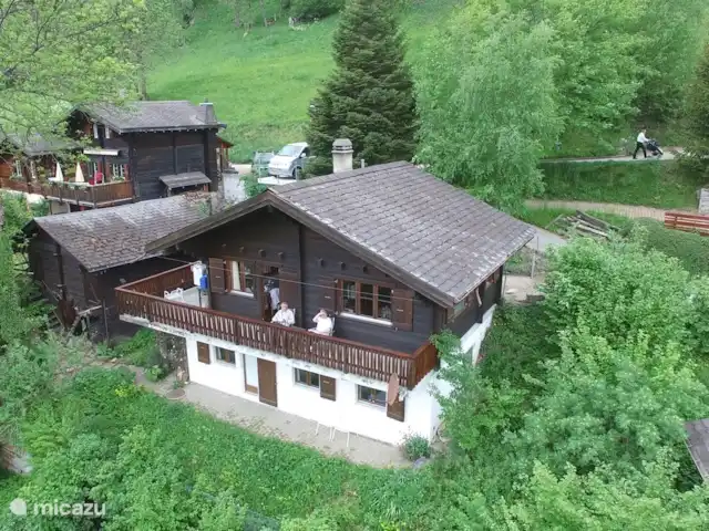 Trimka | Suisse, Valais, Fiesch - appartement Situé sur la pente au-dessus du village, vous pouvez admirer depuis le grand balcon le Rottetal, le village pittoresque d'Ernen en face et les montagnes enneigées.