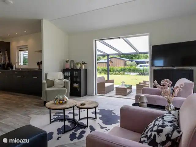 Location de Vacances Pays-Bas, Drenthe, Havelte, chalet - Chalet Mulligan Salon et terrasse
