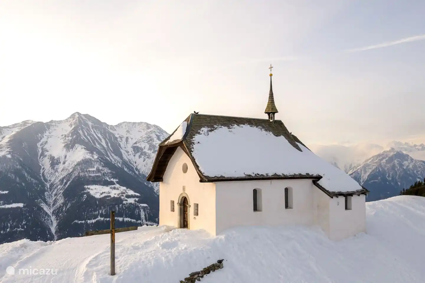 Berühmte Kapelle “Maria zum Schnee” im Winter