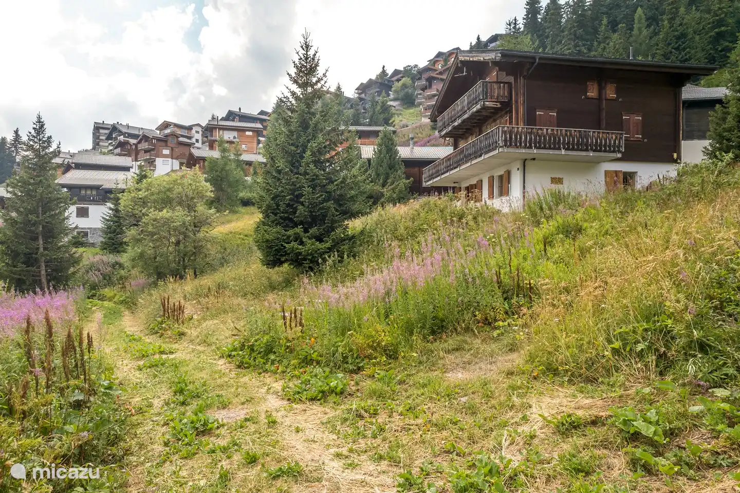 Rustig gelegen aan de rand van Bettmeralp - ca. 15 minuten lopen van het bergstation van de kabelbaan.

In de winter bereikt u de skilift Alpmatten na ca. 200 m. De schuine personenlift bevindt zich eveneens op ca. 300 m van het chalet.

Op de terugweg ski je terug naar het chalet