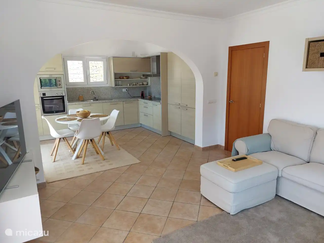 living room and kitchen