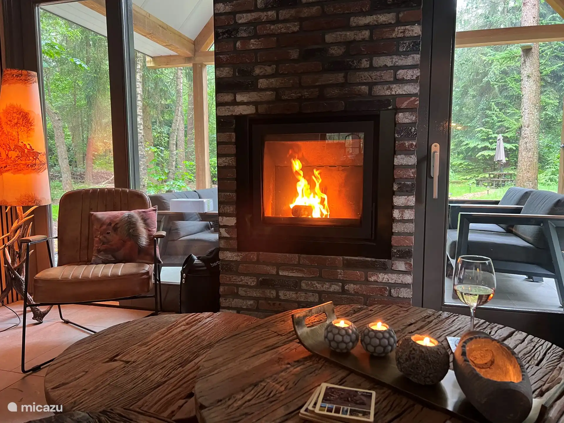 Poêle à bois intérieur