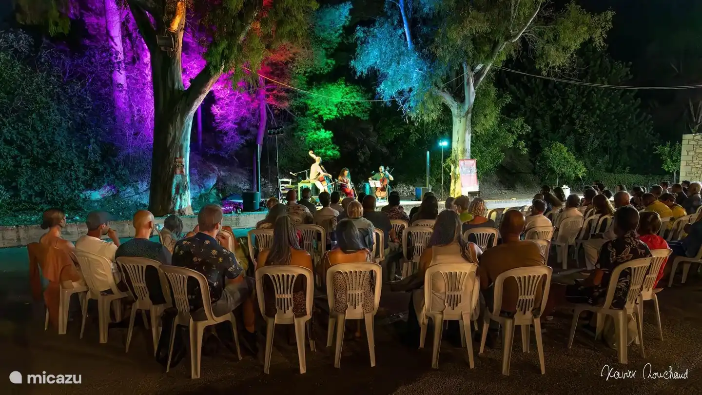 Summer evening concert in the center of Gavalochori