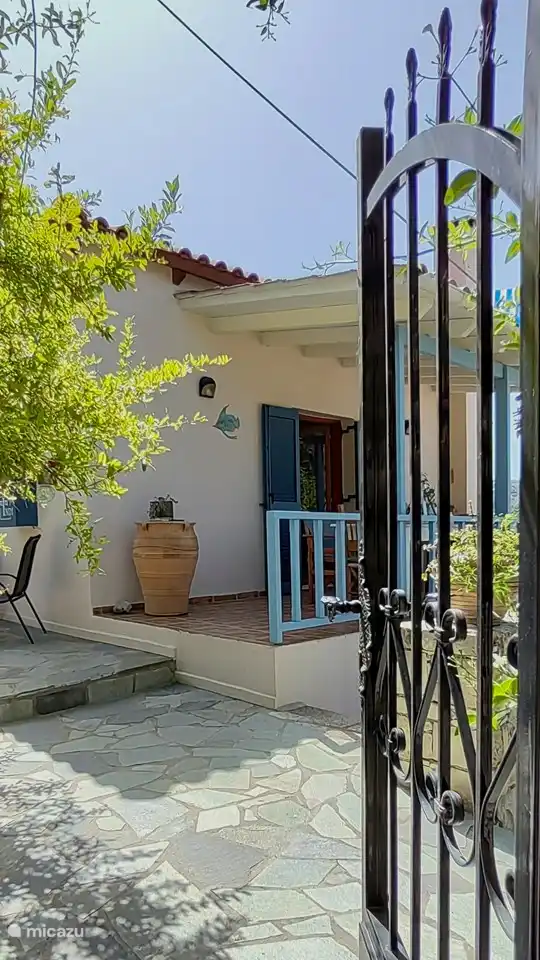 Come in and always close the gate because of the passing sheep and goats