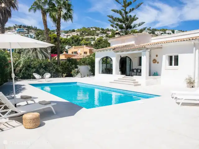 Villa Domingo | Espagne, Costa Blanca, Benissa - villa Transats avec parasol pour vous allonger à l'ombre