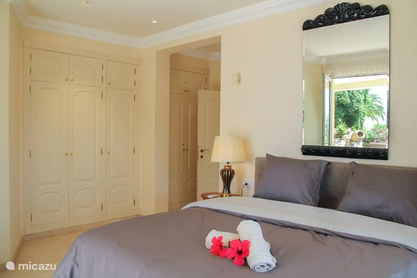 La villa dispose de lits confortables