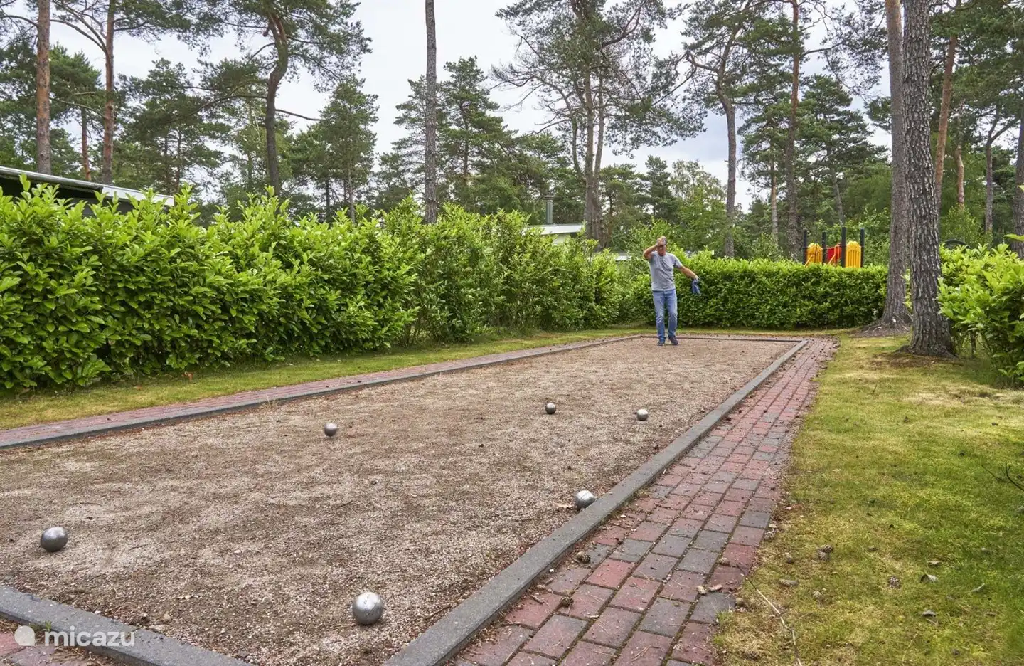 Jeu de boules baan op het park