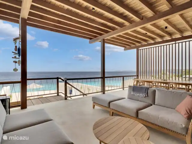 Location de Vacances Bonaire, Bonaire, Sabadeco, villa - Reef Villas Bonaire Soleil, face à l'océan Vue sur le porche