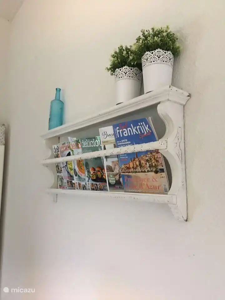 Rack de magazines de cuisine.