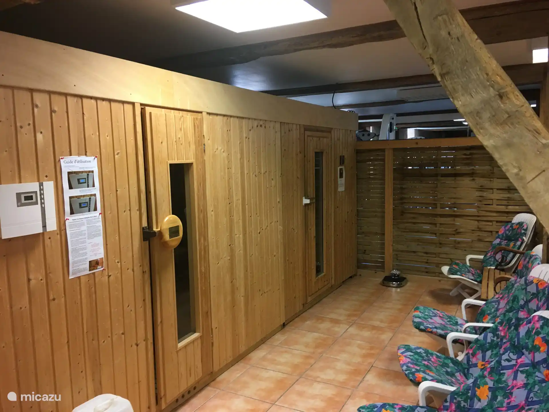 Sauna et infrarouge à la salle de sport.