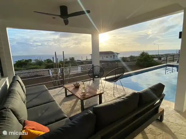 villa huren in Bonaire, Bonaire, Kralendijk – Villa Bonagio Bonaire View vanaf lounge deck