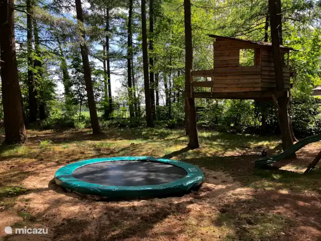 Location de Vacances Pays-Bas, Overijssel, Giethmen, bungalow - Bois de mélèze Un joli trampoline enterré