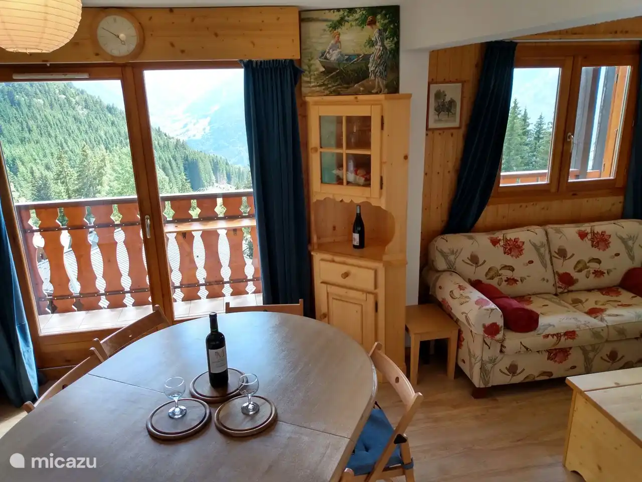 The living area has a beautiful view.