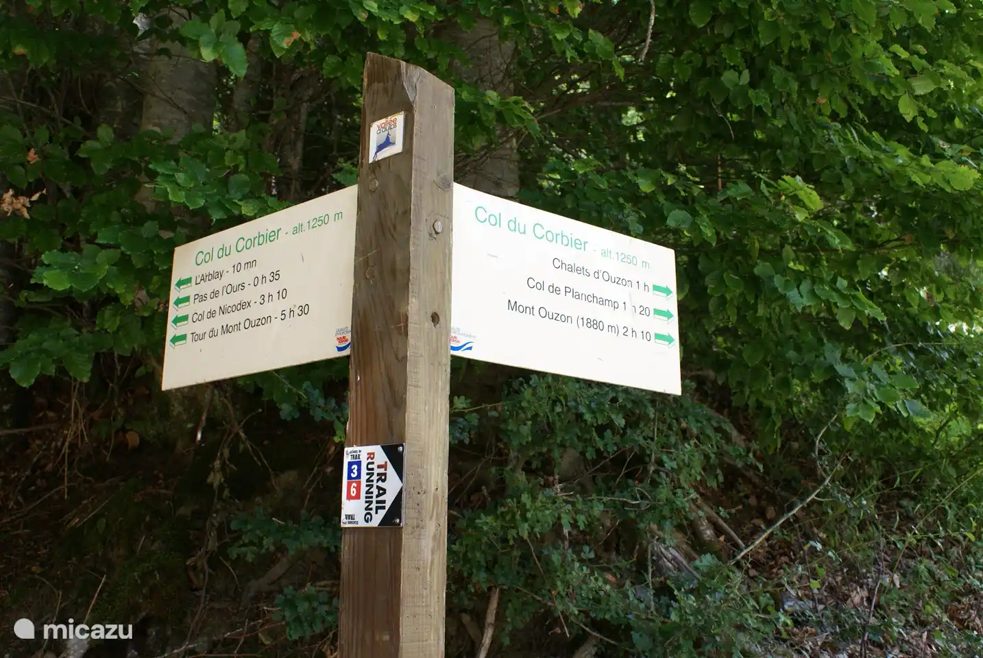 The apartment is located at a crossroads of hiking trails