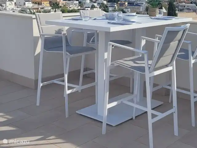 Location de Vacances Espagne, Costa Blanca, San Miguel de Salinas, appartement - Zone Plage Lagon Bleu Grande terrasse sur le toit avec vue panoramique de 360gr