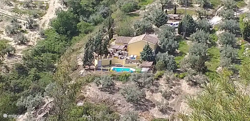 Aerial view holiday home Spain
