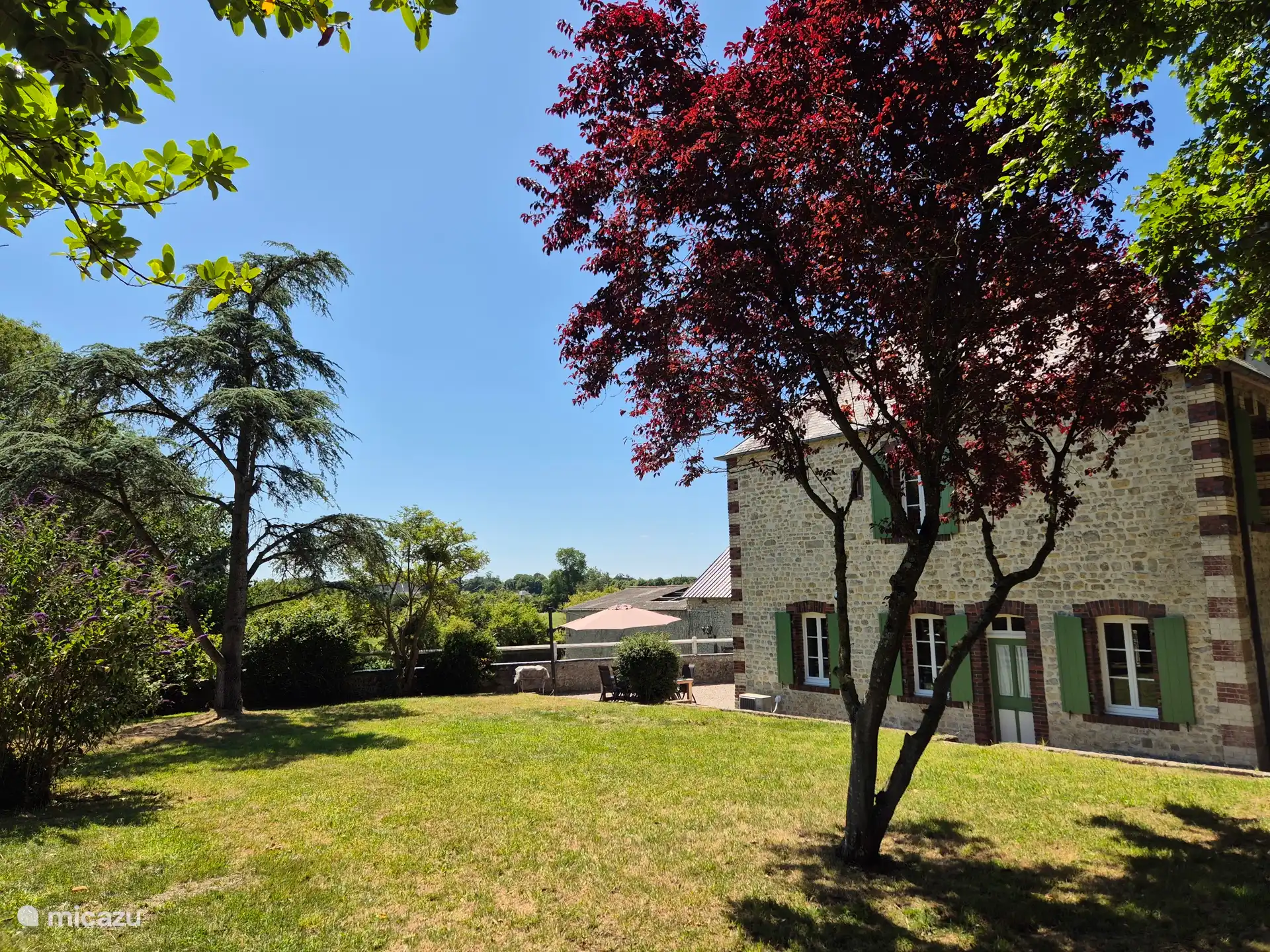 Garten hinter dem Haus.