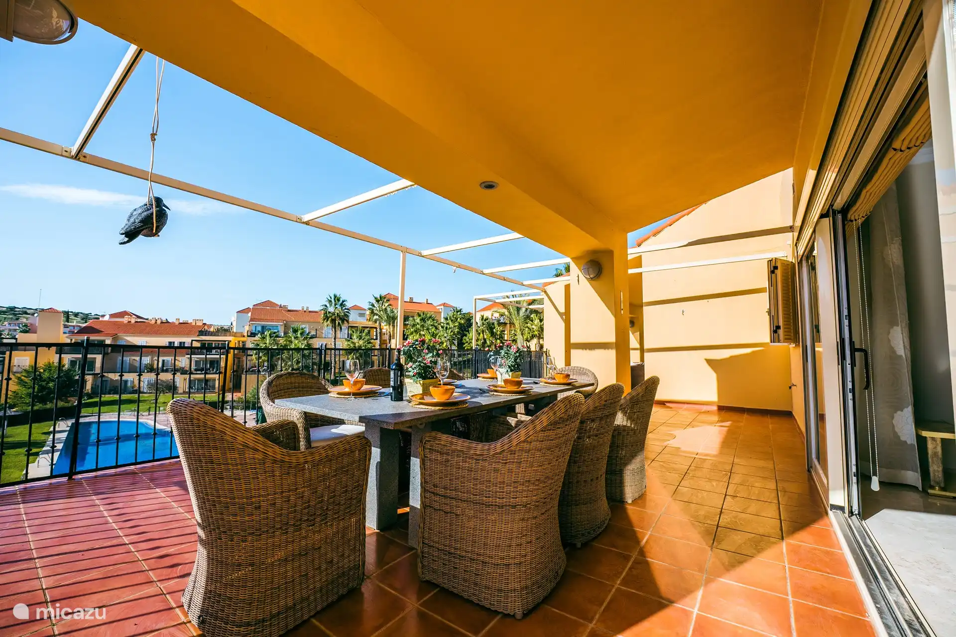 Essbereich auf der Terrasse 