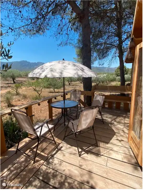 Het terras met prachtig uitzicht