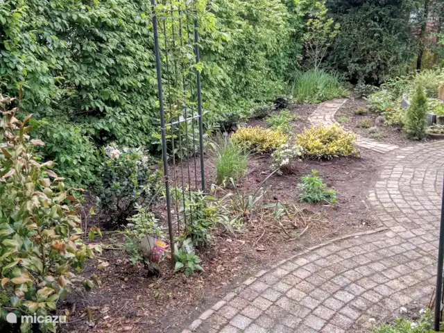 Location de Vacances Pays-Bas, Gueldre, Wolfheze, chalet - Wyandotte II Le jardin offre des arbustes et des plantes à fleurs tout au long de la saison