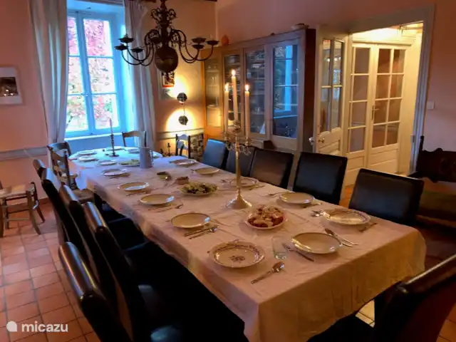Les Chambres de la Closerie | France, Loire, Saint-Didier-sur-Rochefort - villa la salle à manger avec cheminée