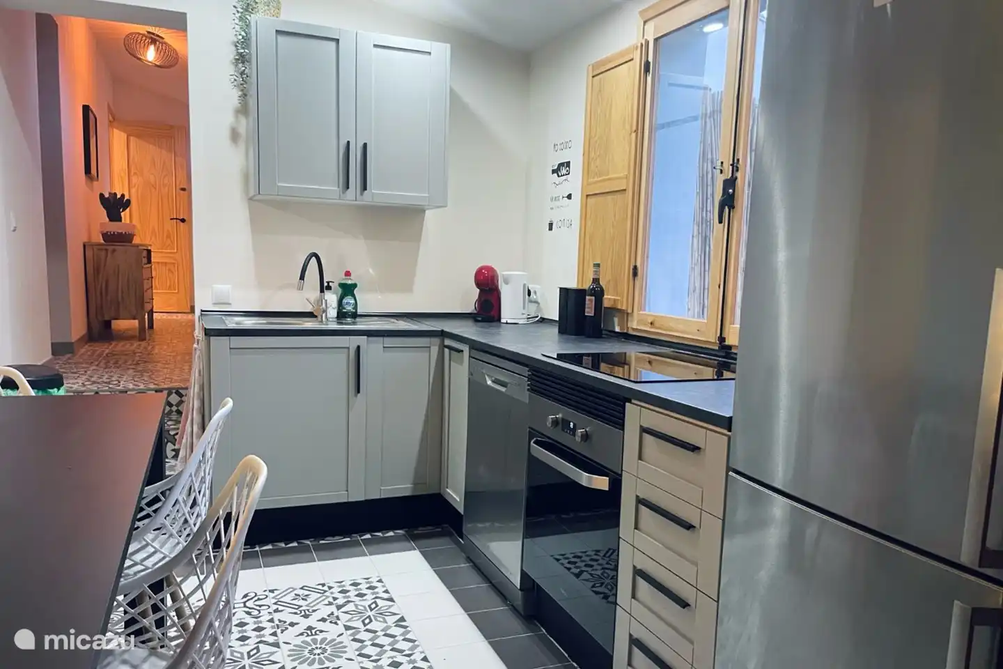 Küche mit drei Schlafzimmern