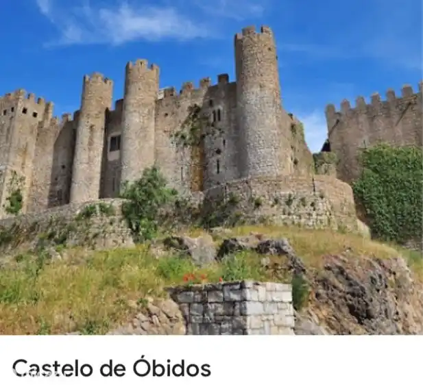 Obidos Castle is an experience to walk through. And especially when you adorn yourself as a knight. This is rented there.