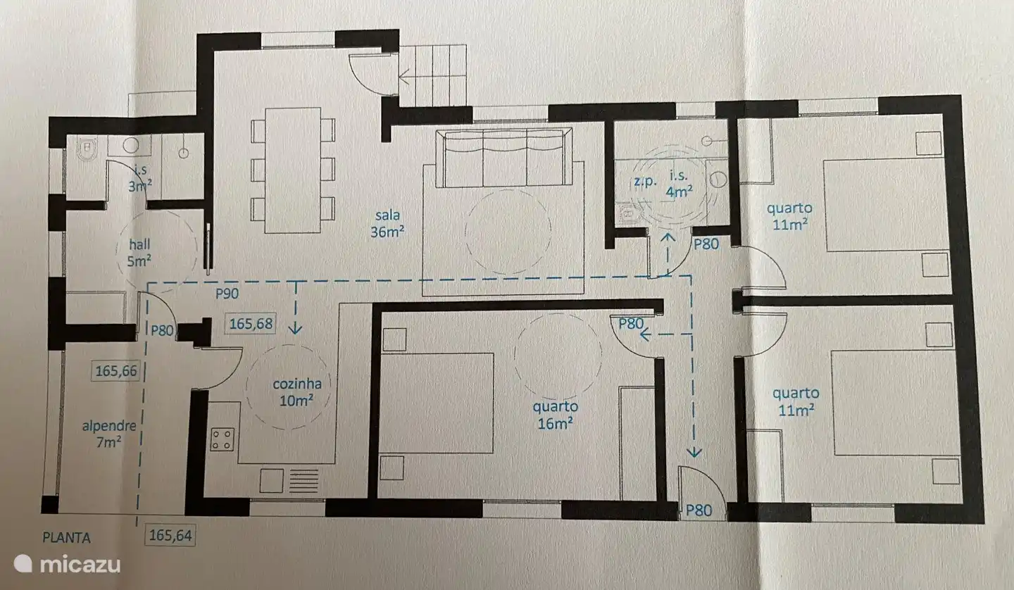 Flat ground of the house.