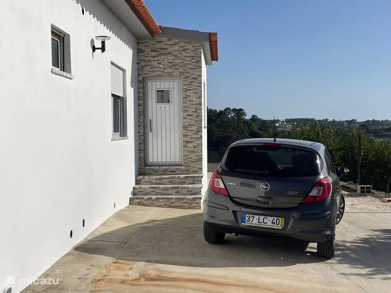 Private parking in front of the door.