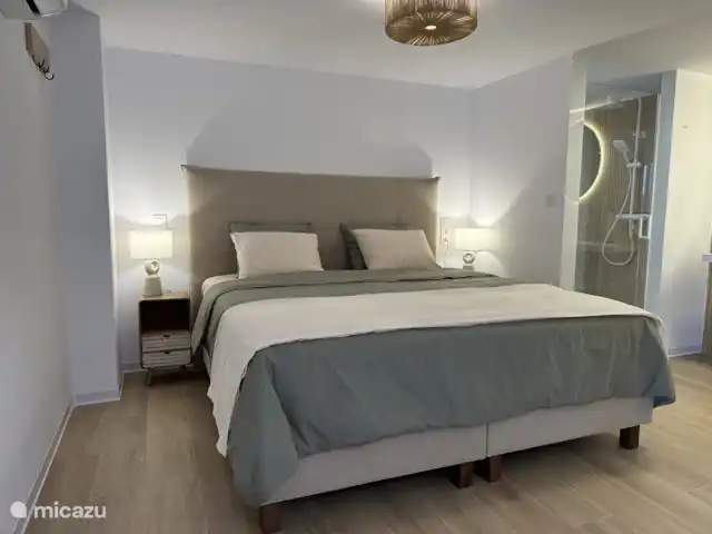 Casa Los Olivos Vista - Chambre Farga | Espagne, Costa Cálida, Aguilas - chambres d'hôtes magnifique sommier tapissier de luxe Kingsize 180x200.