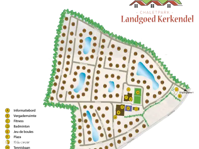 Maison de vacances Kootwijk  | Pays-Bas, Gueldre, Kootwijk - chalet Plan du parc