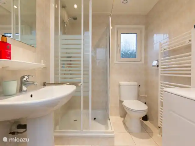 Maison de vacances Kootwijk  | Pays-Bas, Gueldre, Kootwijk - chalet Salle de bain (avec lave-linge)