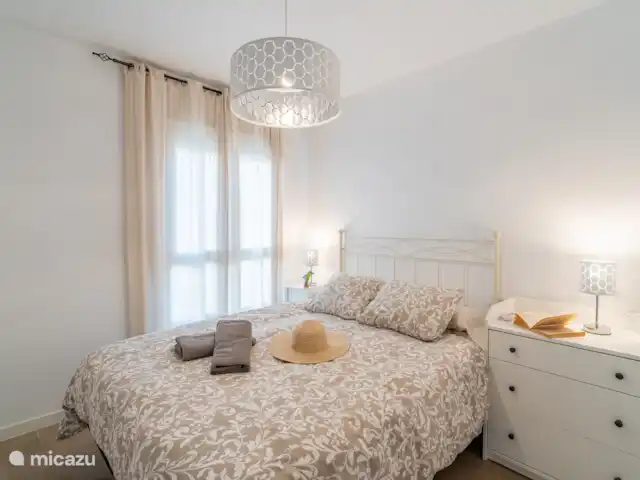 Casa Playa Guadalmar huren in Spanje, Costa del Sol, Málaga - appartement Tweede tweepersoonsslaapkamer met prachtig uitzicht.
