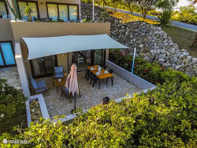 Suerte azul 2 en Curazao, Curazao Centro, Blue Bay - apartamento Vista superior de la terraza