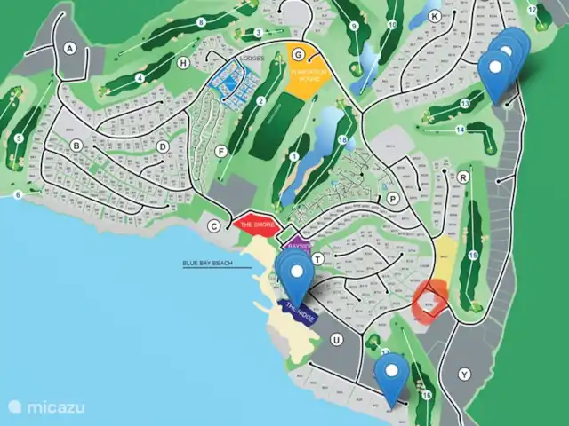 Suerte azul 2 en Curazao, Curazao Centro, Blue Bay - apartamento mapa