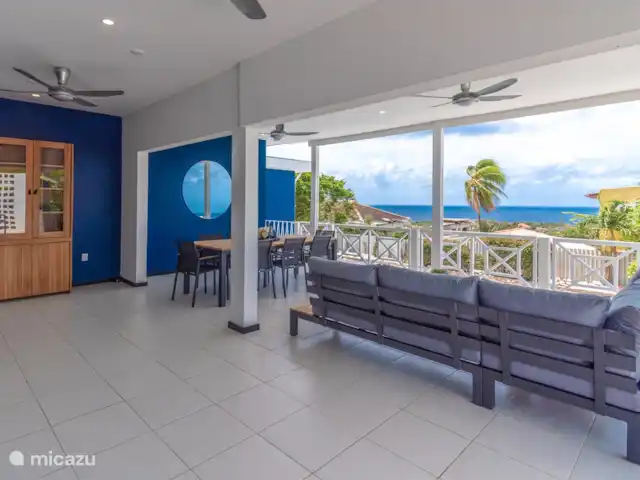 La Villa Océan Bleu | Curaçao, Curaçao-Centre, Willemstad - villa vue sur l'océan depuis la terrasse
