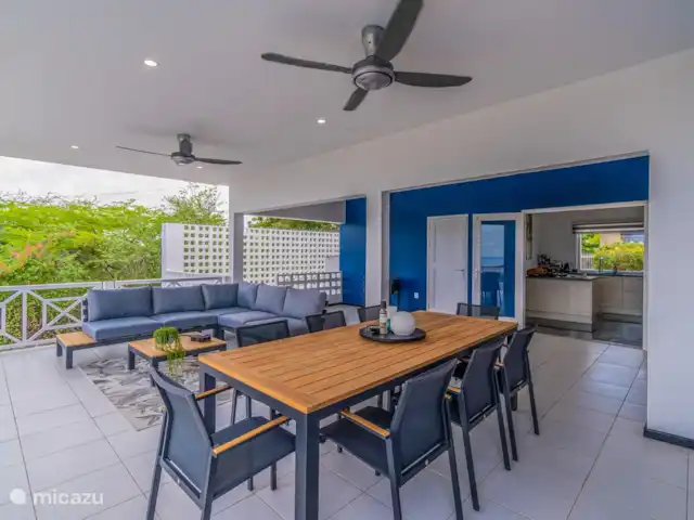 La Villa Océan Bleu | Curaçao, Curaçao-Centre, Willemstad - villa repas en plein air