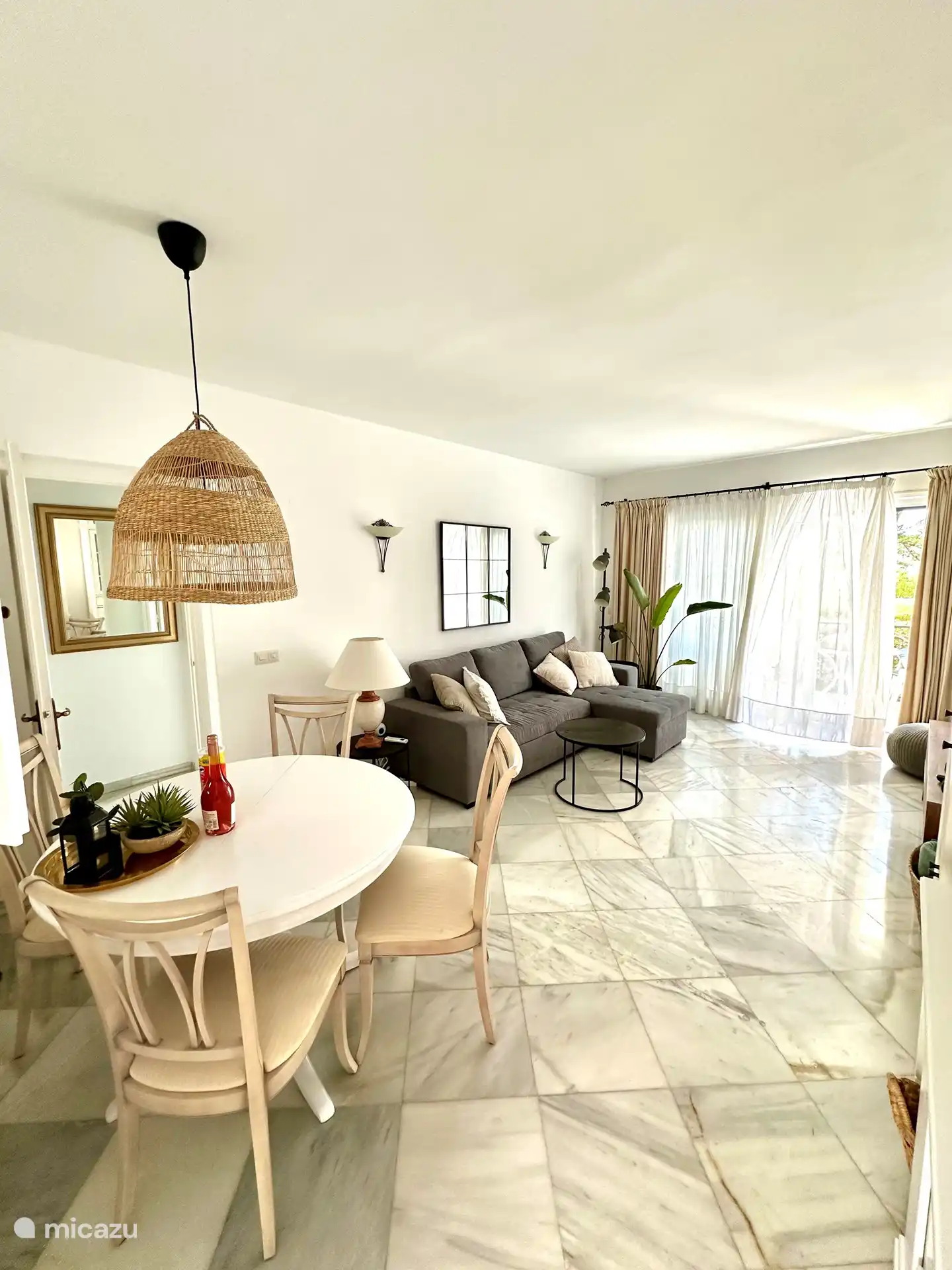 The sofa bed can be used for a 5th person, at an additional cost.