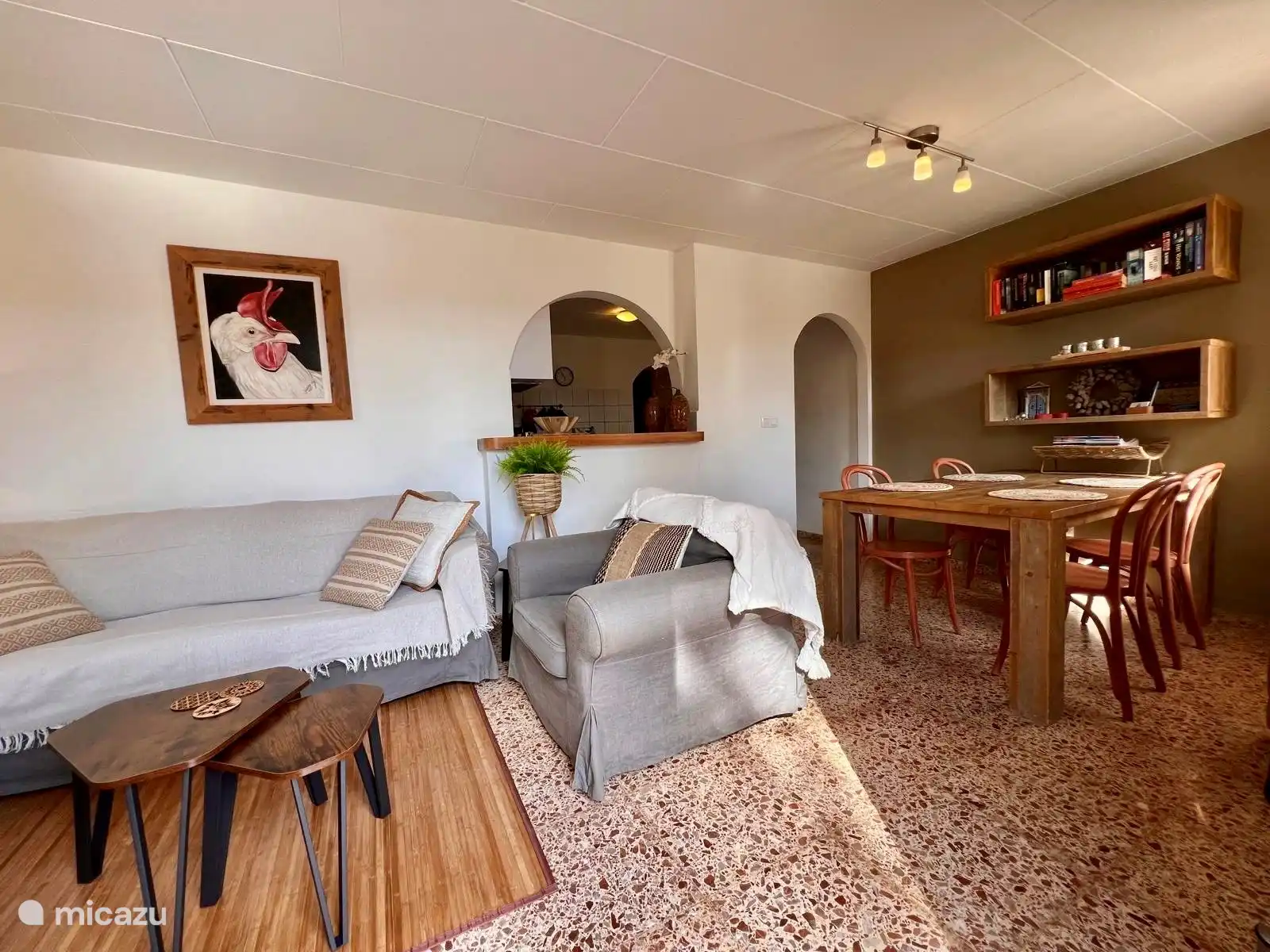 Salón con mesa de comedor - Apartamento vacacional Merluza en Moraira, Costa Blanca