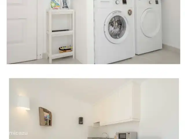 Villa Mero - Benissa Costa | Moraira | Espagne, Costa Blanca, Benissa - villa Garde-manger et buanderie en bas.
Kitchenette avec lave-vaisselle, micro-ondes, réfrigérateur, plaque de cuisson.
Buanderie avec lave-linge et sèche-linge, étendoir.
Il y a aussi une planche à repasser et un fer à repasser.