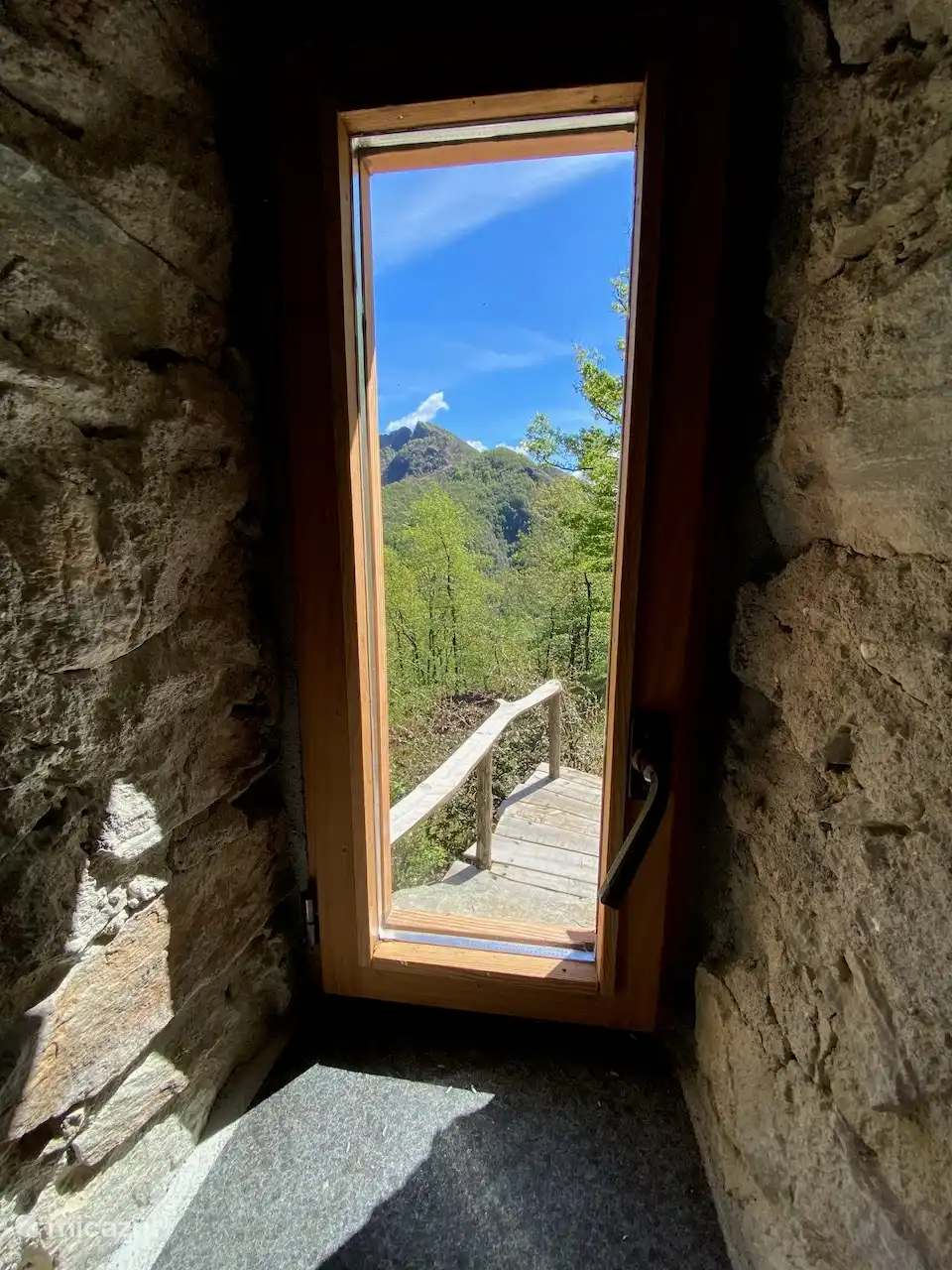 La vista de las montañas.