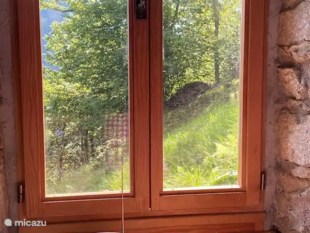 Cabane de Montagne Valsesia Nel Bosco | Italie, Piémont, Cravagliana - tiny house Quelle vue depuis le lit