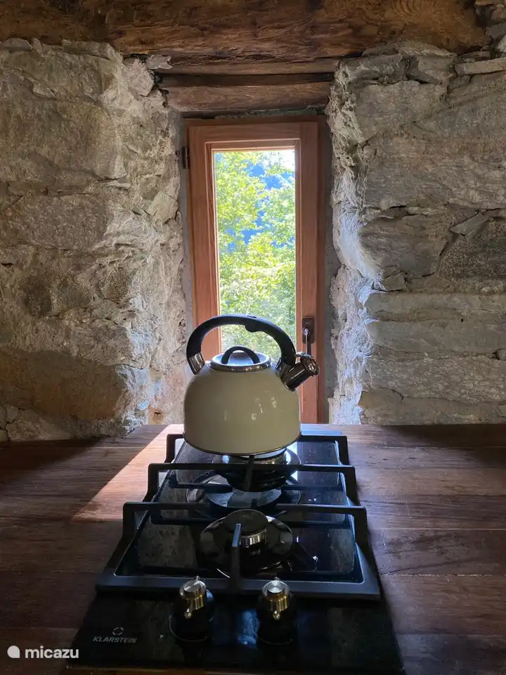 Placa de gas de dos fuegos.