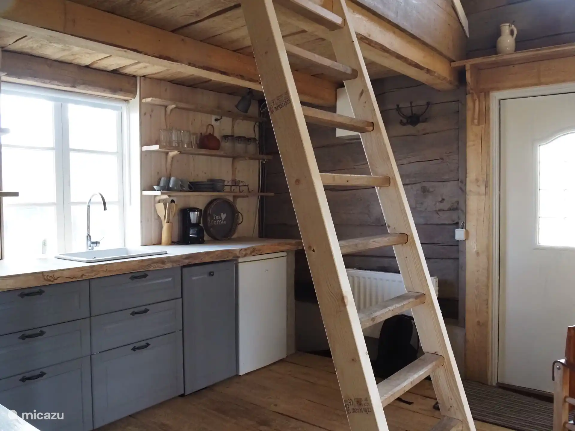 entrance to the sleeping loft