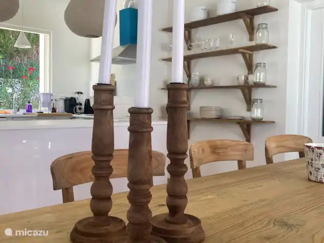 Casa de Verano huren in Spanje, Costa Blanca, Busot - bungalow Sfeer van af de eettafel
