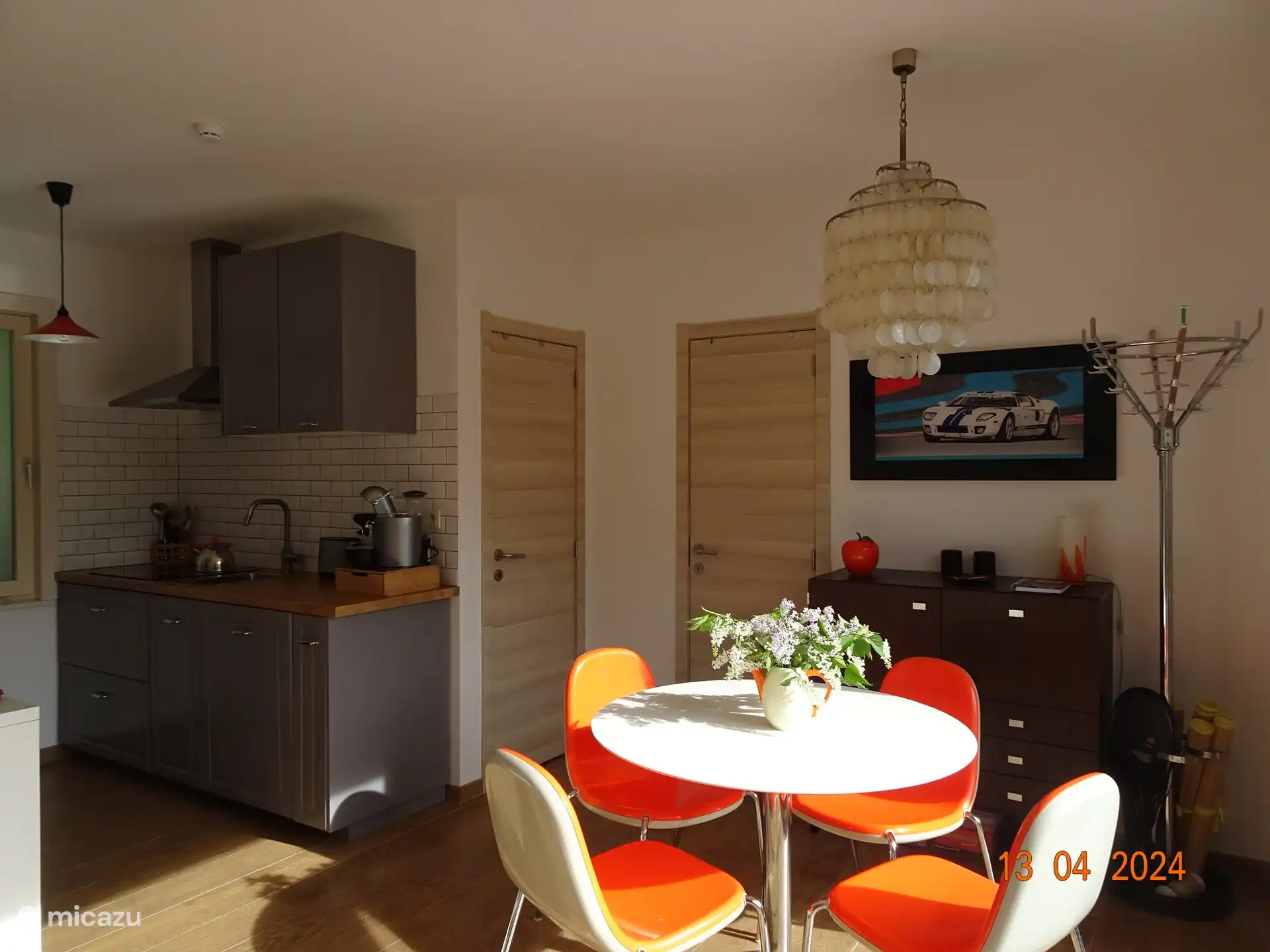 The living room with a view of the 2 rooms