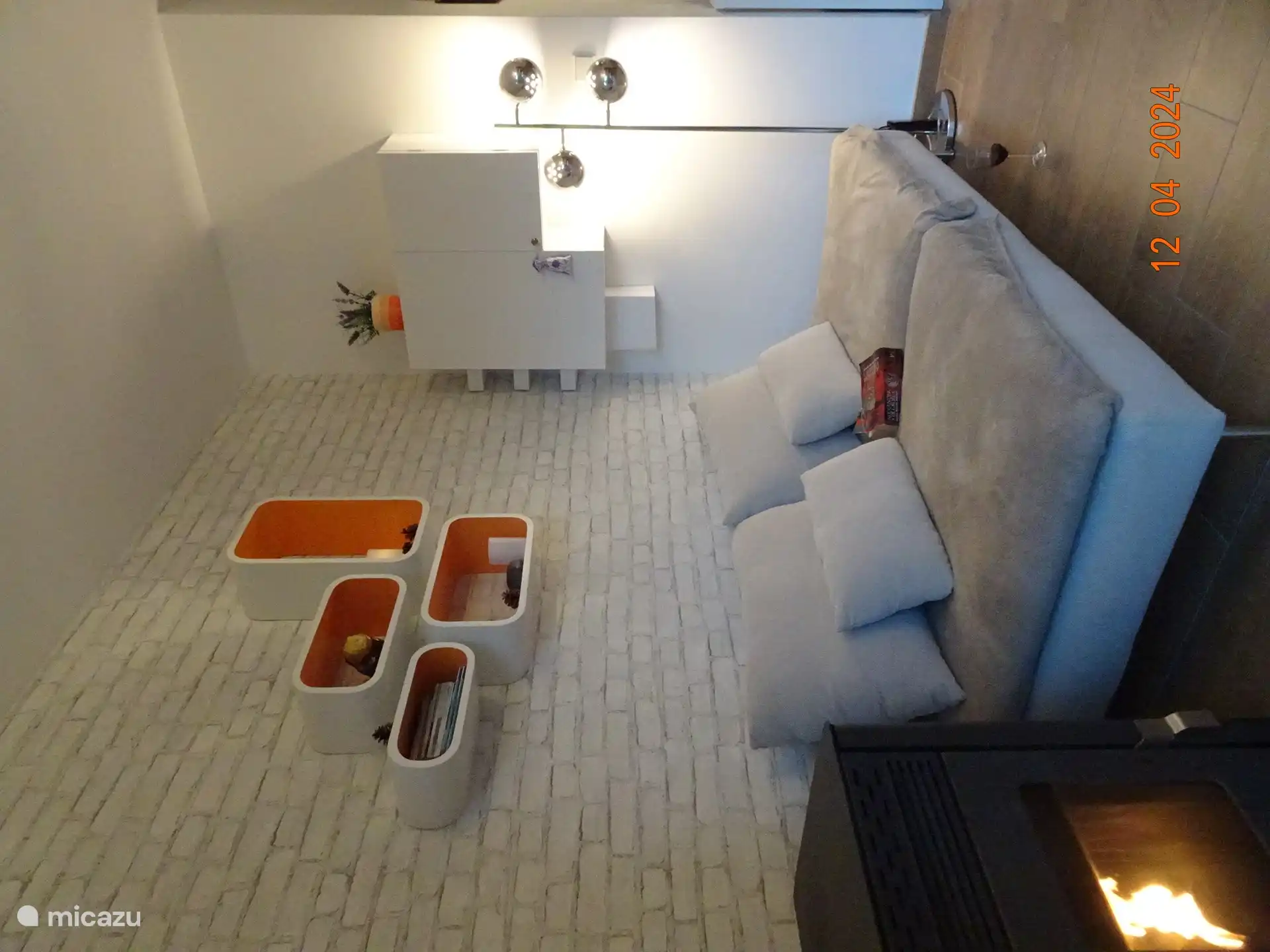 The sofa and reading corner