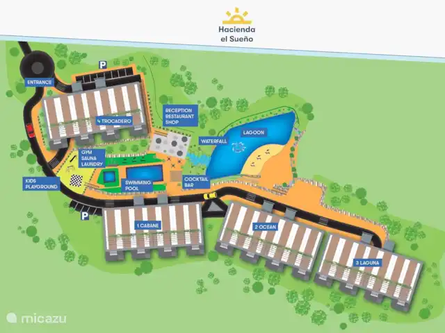 Luxe appartement met groot balkon huren in Spanje, Costa del Sol, Mijas Costa - appartement Plattegrond Hacienda el Sueno